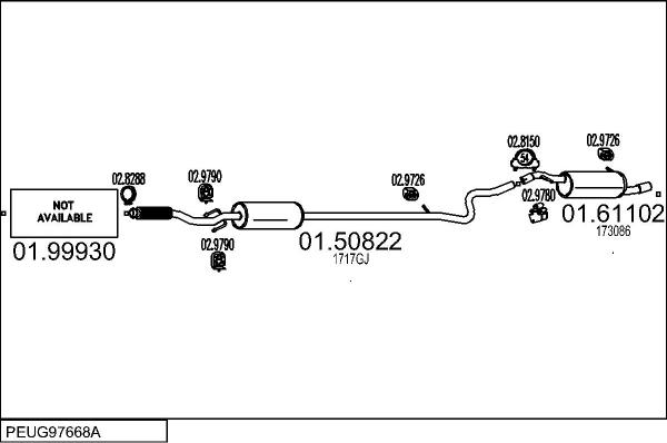 MTS PEUG97668A033259 - Sistem de esapament aaoparts.ro