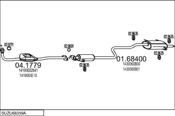 MTS SUZU68359A004456 - Sistem de esapament aaoparts.ro