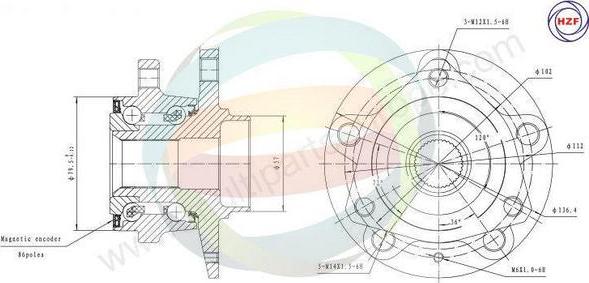 Multiparts 70-210065 - Set rulment roata aaoparts.ro