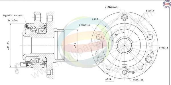 Multiparts 70-230032 - Set rulment roata aaoparts.ro