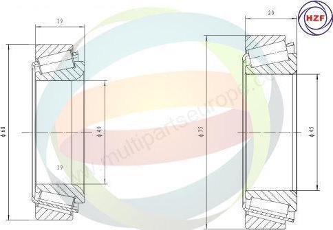 Multiparts 70-230022 - Set rulment roata aaoparts.ro
