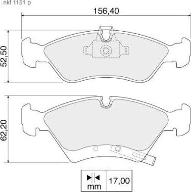 NAKATA NKF 1151P - Set placute frana,frana disc aaoparts.ro