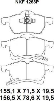 NAKATA NKF 1268P - Set placute frana,frana disc aaoparts.ro