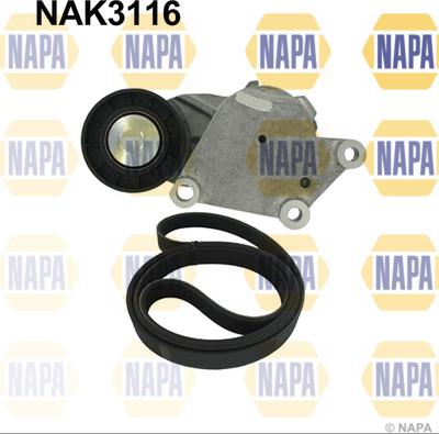 NAPA NAK3116 - Set curea transmisie cu caneluri aaoparts.ro