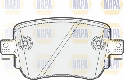 NAPA NBP1455 - Set placute frana,frana disc aaoparts.ro