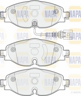 NAPA NBP1437 - Set placute frana,frana disc aaoparts.ro