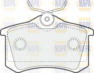 NAPA NBP1100 - Set placute frana,frana disc aaoparts.ro