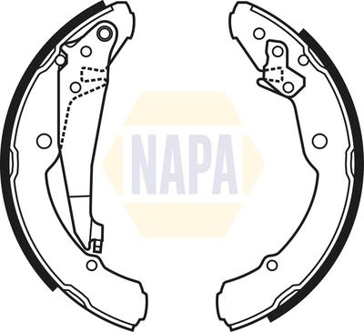 NAPA NBS1036 - Set saboti frana aaoparts.ro