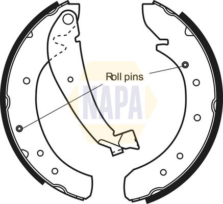 NAPA NBS1025 - Set saboti frana aaoparts.ro
