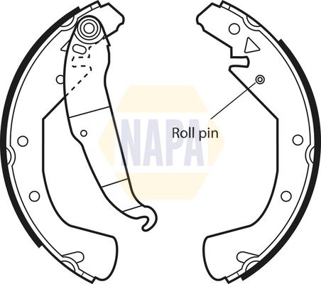 NAPA NBS1028 - Set saboti frana aaoparts.ro