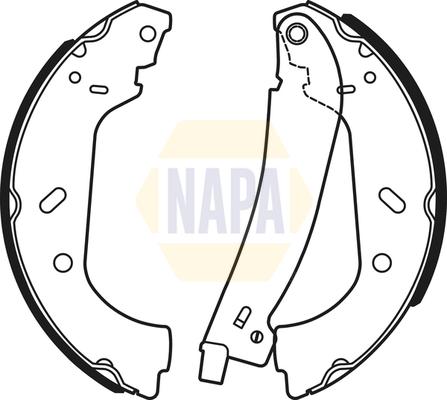 NAPA NBS1071 - Set saboti frana aaoparts.ro