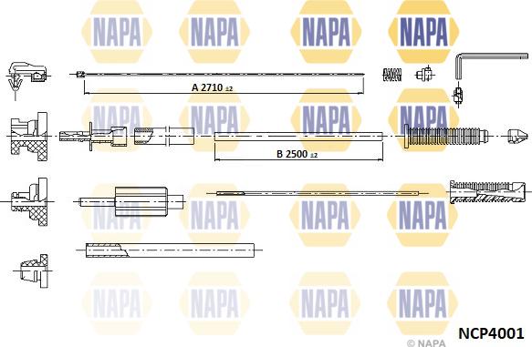 NAPA NCP4001 - Cablu acceleratie aaoparts.ro