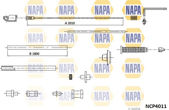 NAPA NCP4011 - Cablu acceleratie aaoparts.ro