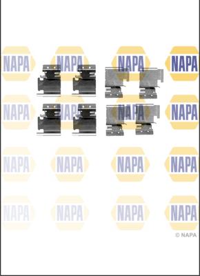 NAPA NFK1003 - Set accesorii, placute frana aaoparts.ro
