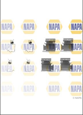 NAPA NFK1375 - Set accesorii, placute frana aaoparts.ro