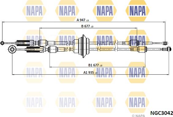NAPA NGC3042 - Cablu,transmisie manuala aaoparts.ro