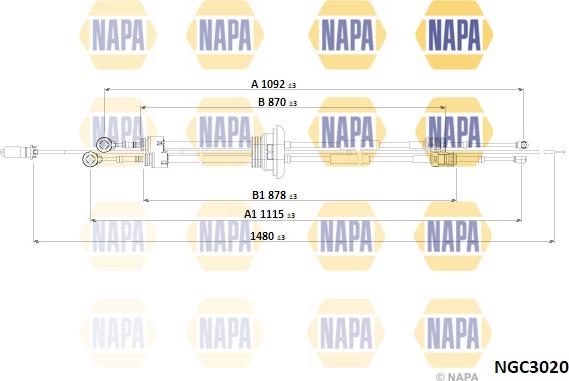 NAPA NGC3020 - Cablu,transmisie manuala aaoparts.ro