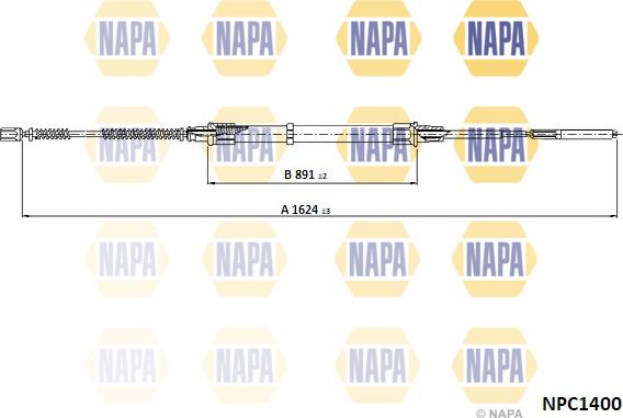 NAPA NPC1400 - Cablu, frana de parcare aaoparts.ro