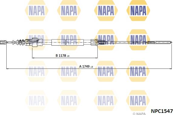 NAPA NPC1547 - Cablu, frana de parcare aaoparts.ro