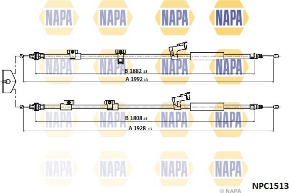 NAPA NPC1513 - Cablu, frana de parcare aaoparts.ro