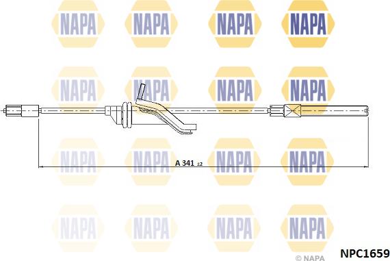 NAPA NPC1659 - Cablu, frana de parcare aaoparts.ro