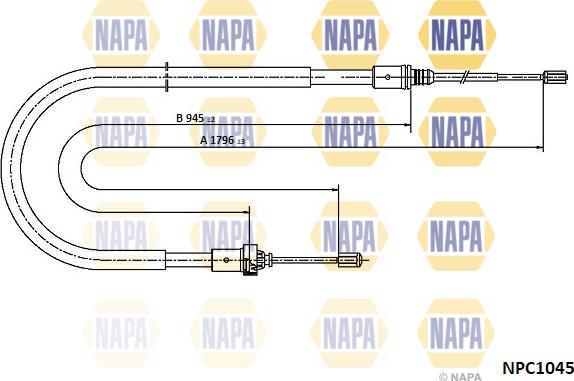 NAPA NPC1045 - Cablu, frana de parcare aaoparts.ro