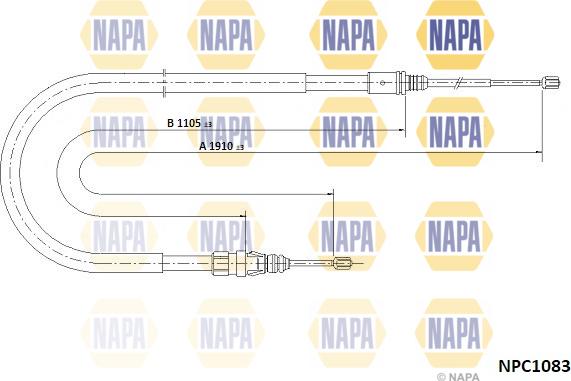 NAPA NPC1083 - Cablu, frana de parcare aaoparts.ro