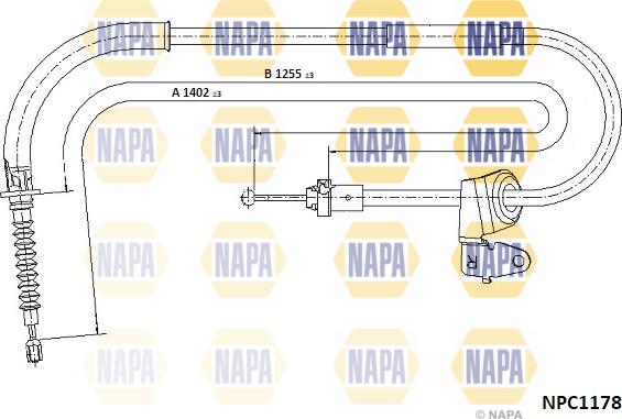 NAPA NPC1178 - Cablu, frana de parcare aaoparts.ro