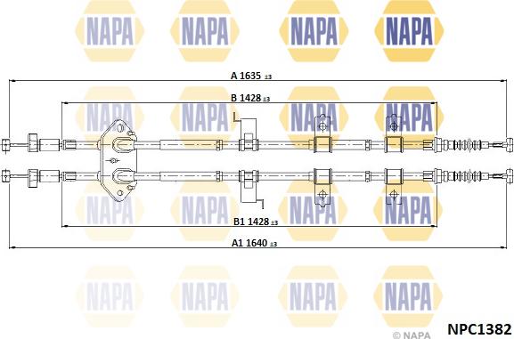 NAPA NPC1382 - Cablu, frana de parcare aaoparts.ro