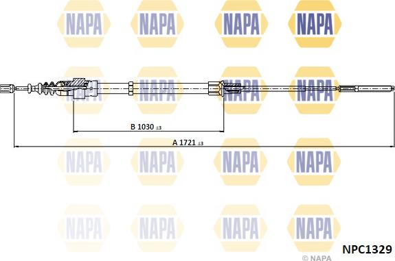 NAPA NPC1329 - Cablu, frana de parcare aaoparts.ro