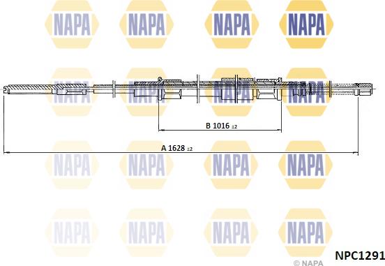 NAPA NPC1291 - Cablu, frana de parcare aaoparts.ro