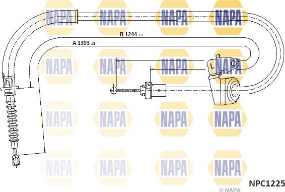 NAPA NPC1225 - Cablu, frana de parcare aaoparts.ro