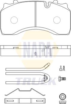 NAPA NTBP291421K - Set placute frana,frana disc aaoparts.ro