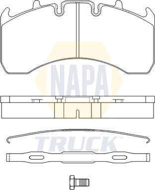 NAPA NTBP291771K - Set placute frana,frana disc aaoparts.ro