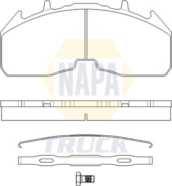 NAPA NTBP293321K - Set placute frana,frana disc aaoparts.ro