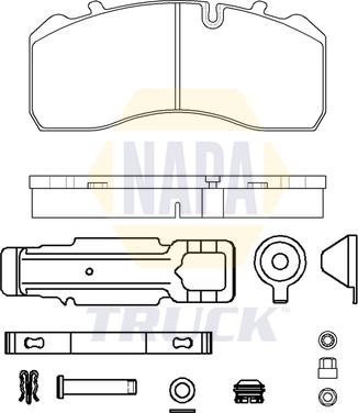 NAPA NTBP293201K - Set placute frana,frana disc aaoparts.ro