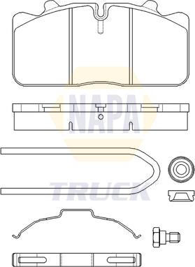NAPA NTBP292851K - Set placute frana,frana disc aaoparts.ro
