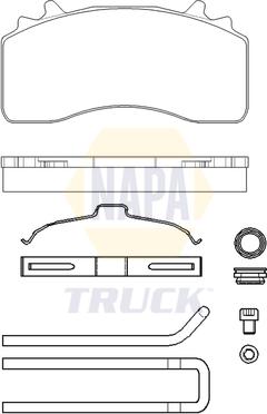 NAPA NTBP292791K - Set placute frana,frana disc aaoparts.ro
