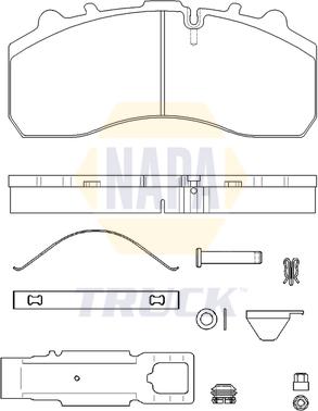 NAPA NTBP292781K - Set placute frana,frana disc aaoparts.ro