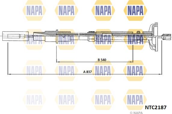 NAPA NTC2187 - Cablu ambreiaj aaoparts.ro