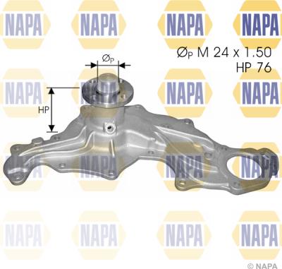 NAPA NWP1180 - Pompa apa aaoparts.ro