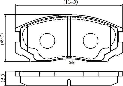 NATIONAL NP3052 - Set placute frana,frana disc aaoparts.ro