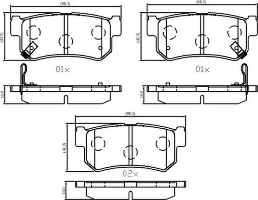 NATIONAL NP3060 - Set placute frana,frana disc aaoparts.ro