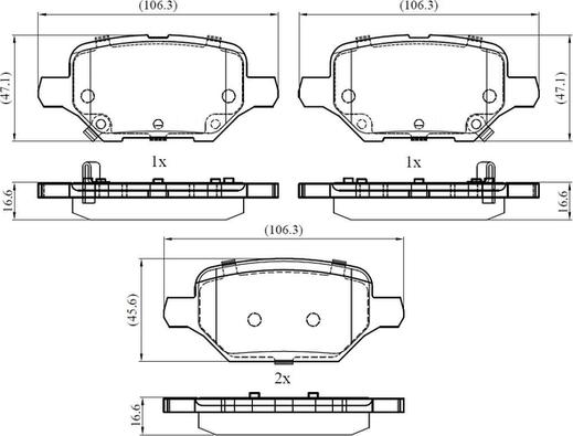 NATIONAL NP3019 - Set placute frana,frana disc aaoparts.ro