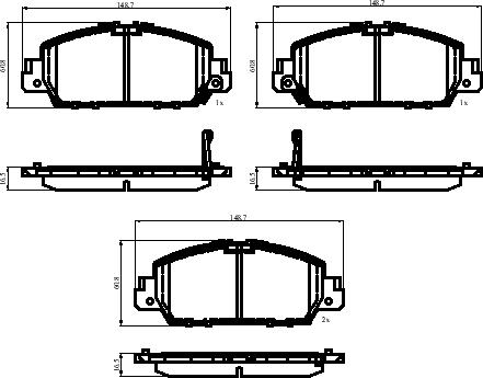 NATIONAL NP3018 - Set placute frana,frana disc aaoparts.ro