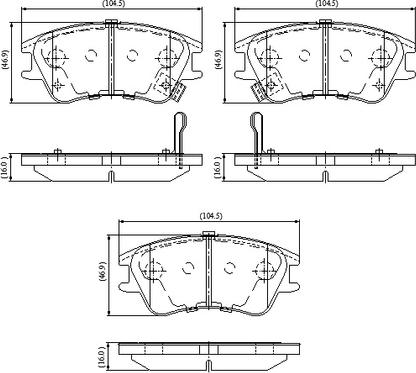 NATIONAL NP3081 - Set placute frana,frana disc aaoparts.ro