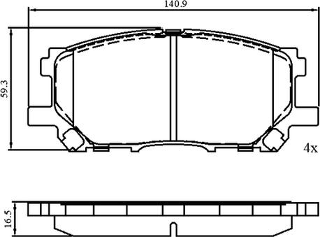 AISIN SN907 - Set placute frana,frana disc aaoparts.ro