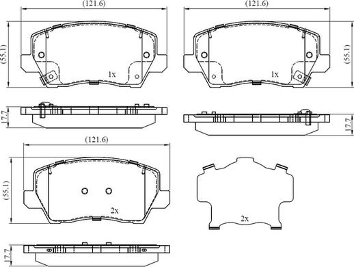 NATIONAL NP3073 - Set placute frana,frana disc aaoparts.ro