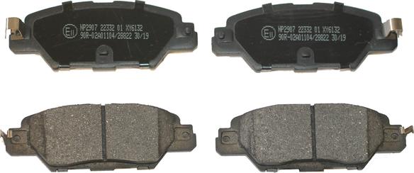 NATIONAL NP2907 - Set placute frana,frana disc aaoparts.ro