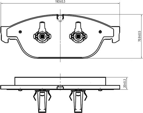 NATIONAL NP2983 - Set placute frana,frana disc aaoparts.ro